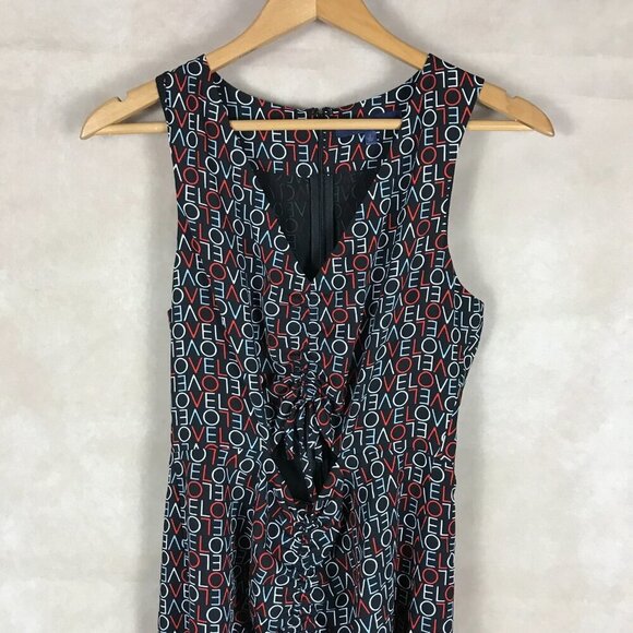 RACHEL ROY Cut-out LOVE Printed Midi Dress NEW Size 2 - Picture 8 of 11